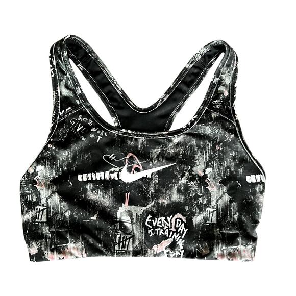 Nike black grafitti sports bra size Small - Picture 1 of 4